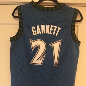 Mandelaf #21 Kevin Garnett - Minnesota Timberwolves Kids/Youth (XL, Blue) Jersey
